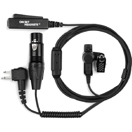 ON SET HEADSETS Live Comms Pro X In-Line PTT Single Ear Headset with 4-Pin XLR and 3.5mm Connector