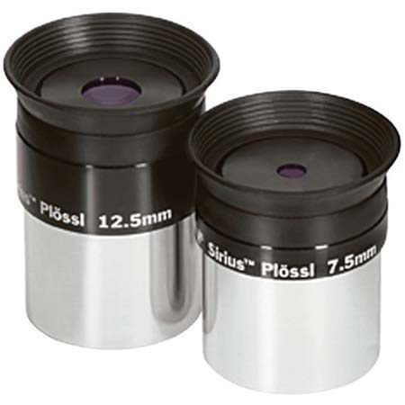 Orion 7.5mm & 12.5mm Sirius, 1.25" Plossl Power Pair Eyepiece Set with 52 Degree Angle of View