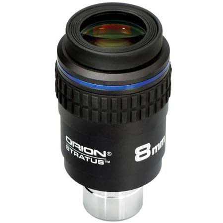 Orion 8mm Stratus, 1.25" & 2" Wide Field Eyepiece with 68 Degree Field of View.