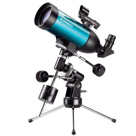 Orion Transporter 70mm Min-EQ Refractor Telescope Kit, with Eyepieces, Tripod & Equatorial Mount and Software