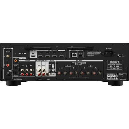 Onkyo TX-8470 110W 2-Channel 8K Network AVR Receiver, Black TX8470BMDC
