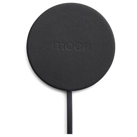Orbit Moon Wireless Charger, Black Imitation Leather