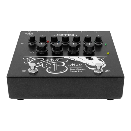 Orange Guitar Butler Dual Channel Guitar Preamp Pedal, Black