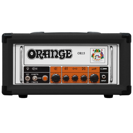 Orange OR15H Compact 15/7W Single-Channel Class-A Guitar Amplifier Head, Black