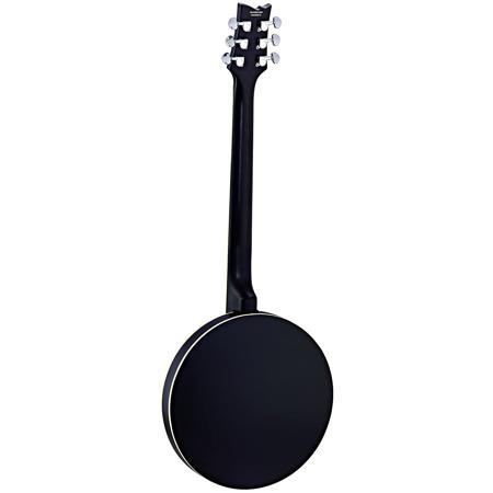 Ortega Guitars OBJE350 Raven Passive Electronic Guitar Banjo, Black