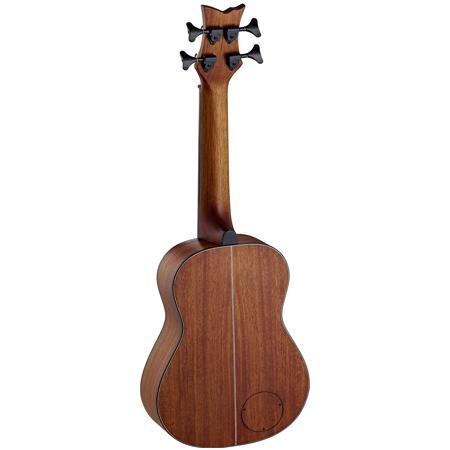 Ortega Guitars LIZZY-BSFL-GB Lizard Fretless Mahogany Wood Uke Bass, Natural