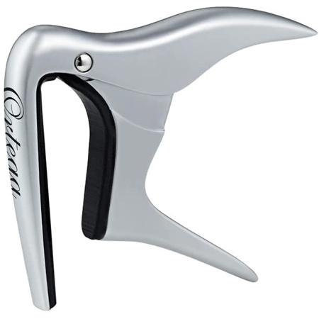 Ortega Guitars Flat Capo for Ukulele & Banjo Fretboards, Gloss Chrome