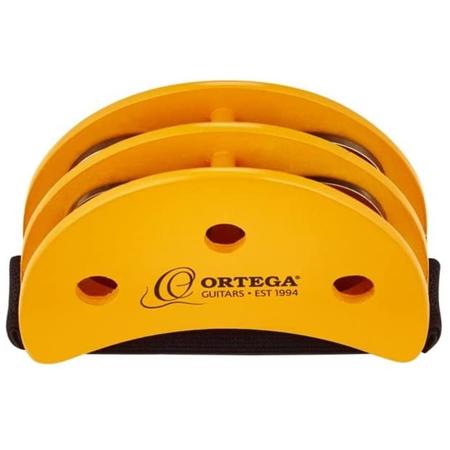Ortega Guitars Percussion Series Foot Tambourine, Orange