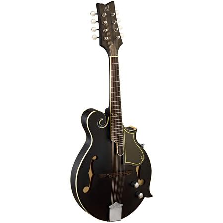 Ortega Guitars RMFE40S F-Style Series 8-String Mandoline, Black