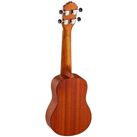 Ortega Guitars RU5 Bonfire Spruce Top Concert Sized Acoustic Ukulele, Natural