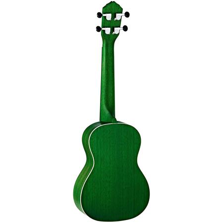 Ortega Guitars RUFOREST Earth Concert Sized Acoustic Ukulele, See Thru Green