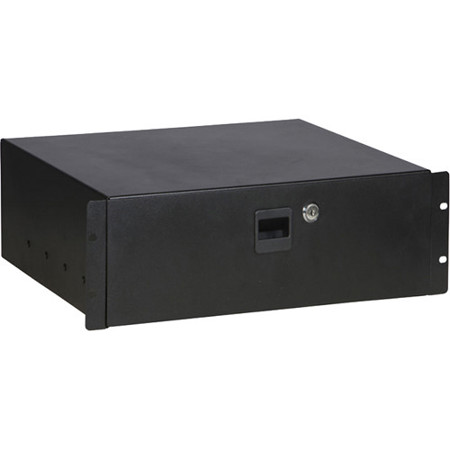On-Stage RDL4000 4U Locking Rack Drawer, Black