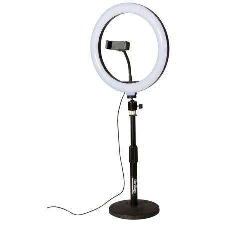 AIXPI L218 10 Inch LED Selfie Ring Light with Phone Holder & Floor Tripod