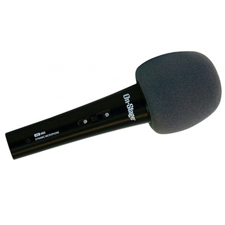 On-Stage ASWS58 Foam Windscreen for Handheld Microphones, Gray