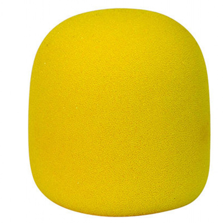 On-Stage ASWS58 Foam Windscreen for Handheld Microphones, Yellow