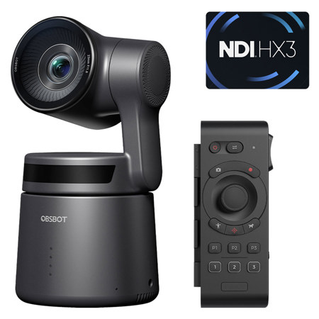 OBSBOT Tail Air 4K Ultra HD PTZ Camera with Remote Controller & NDI License Key