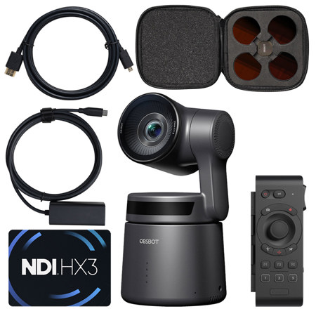 OBSBOT Tail Air 4K Ultra HD AI-Powered Live-Streaming PTZ Camera PowerUp Combo