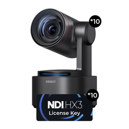 OBSBOT Tail 2 4K UHD NDI/HDMI/USB Live-Stream PTZR Camera Studio Combo, 10-Pack