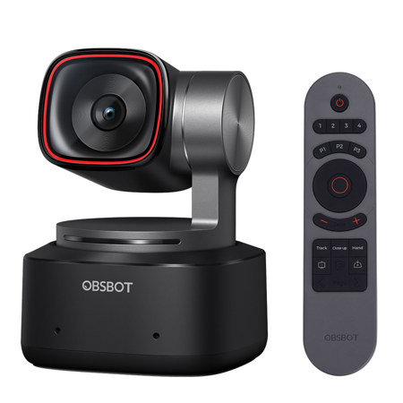 OBSBOT Tiny 2 4K Ultra HD USB-C AI-Powered PTZ Webcam with Smart Remote Controller