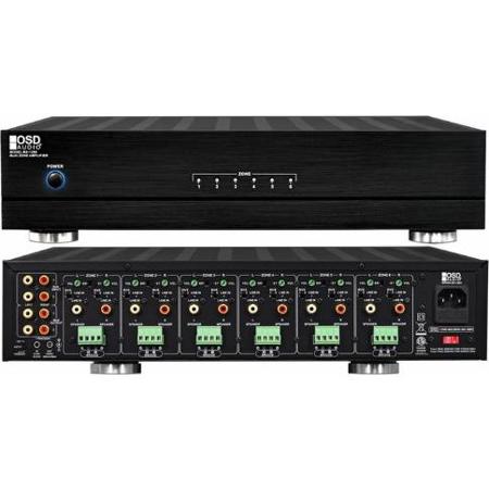 OSD Audio MX1260 80W 6-Zone Bridgeable Amplifier, 5Hz-72kHz Frequency Response