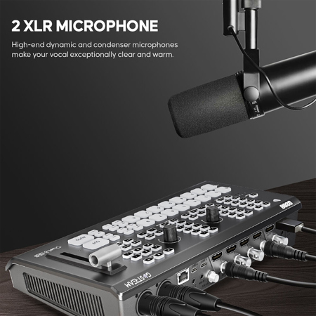 Kit Osee GoStream Duet Pro | Switcher Video 4 Ingressi HDMI/SDI, Monitor 14", Uscita USB-C, NDI, Alimentazione Multipla