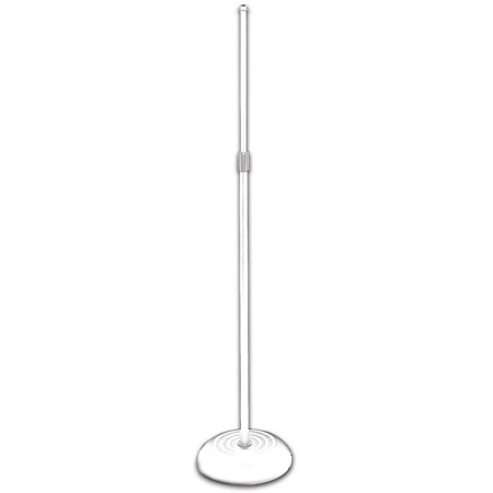 On-Stage MS7201QTRW Quarter-Turn Round Base Mic Stand, White