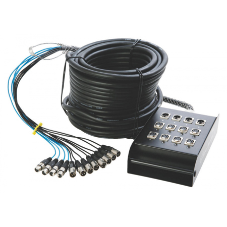 On-Stage SNK84100V2 100' In-Line Audio Series Snake, 12-Channels