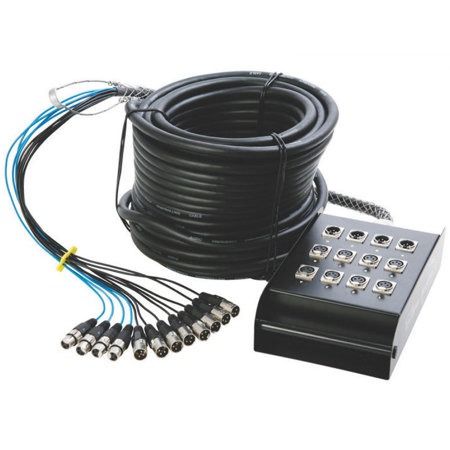 On-Stage SNK8450V2 50' In-Line Audio Series Snake, 12-Channels