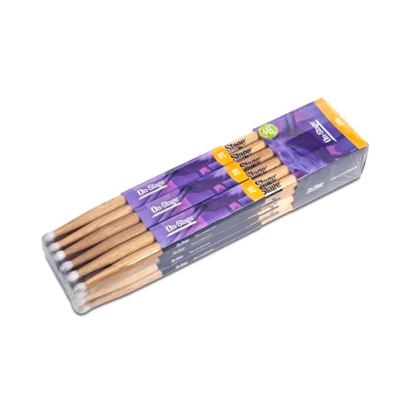 On-Stage HN2B Hickory Drum Sticks with Nylon Tip, Size 2B, 12 Pair