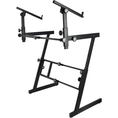 On-Stage KS7365EJ Pro Heavy-Duty Folding-Z Keyboard Stand with 2nd Tier
