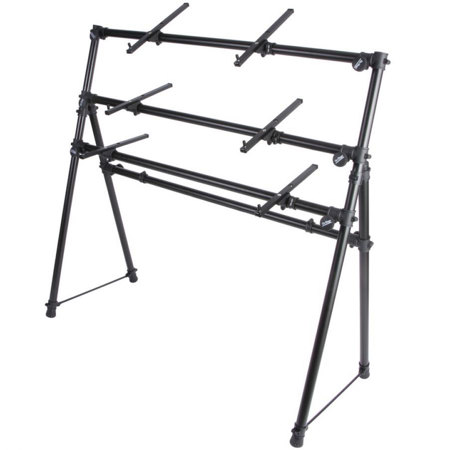 On-Stage 3-Tier A-Frame Keyboard Stand, 88 lbs/Tier Load Capacity