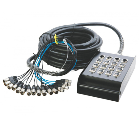 On-Stage SNK124100 100' In-Line Audio Series Snake, 16 Channels