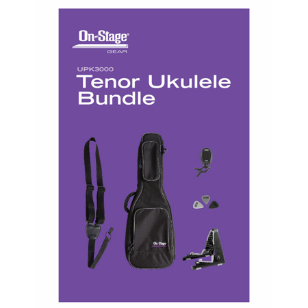 On-Stage UPK3000 Tenor Ukulele Accessories Bundle