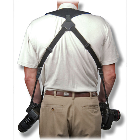 Op/Tech Dual Harness 3/8" Cord Version, Extra Large, Black