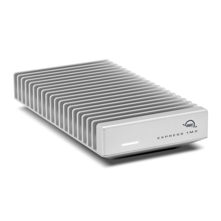 OWC Express 1M2 USB4 80Gb/s Portable Bus-Powered NVMe M.2 External SSD, Silver