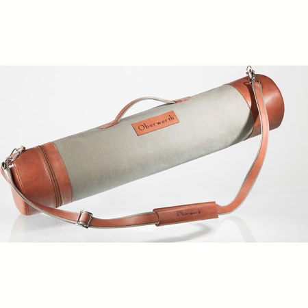 Oberwerth Hamburg Padded Tripod Bag - Black Cordura with Light Brown Cow-Hide