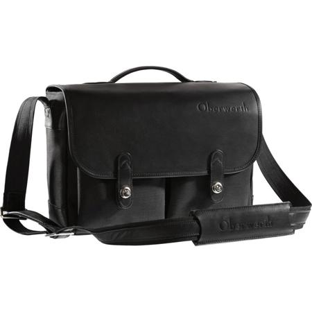 Oberwerth Munchen Large Photo Bag - Black Cordura with Black Cow-Hide