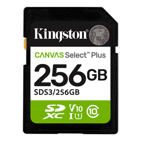Kingston Technology Canvas Select Plus SDXC UHS-I Class 10 Memory Card