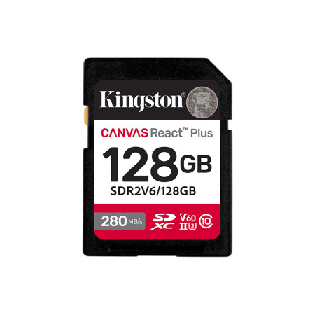 Kingston Technology Canvas React Plus V60 SDXC UHS-II Class 10 Memory Card
