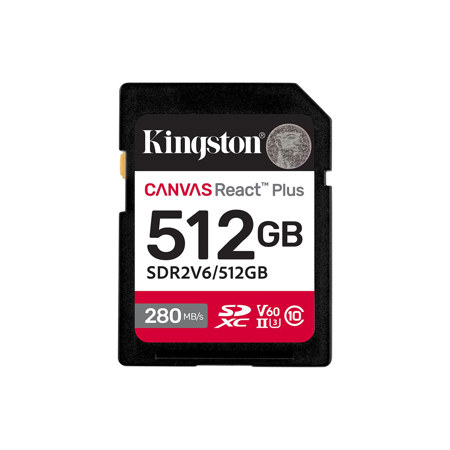 Kingston Technology Canvas React Plus V60 SDXC UHS-II Class 10 Memory Card