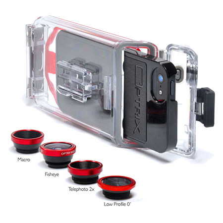 Optrix PhotoProX Action Sports Smartphone Case with Interchangeable Lenses