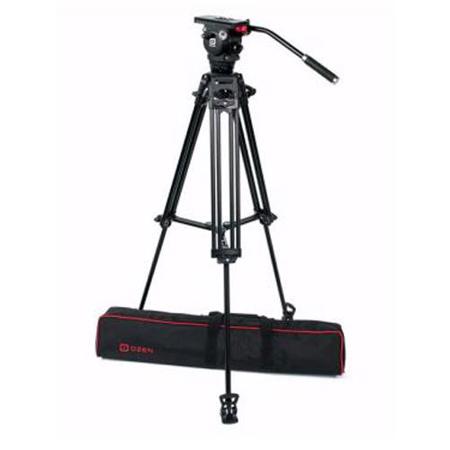 OZEN AL2 3-Section Al Tripod with 75mm AGILE 5 Fluid Head & Mid-Level Spreader