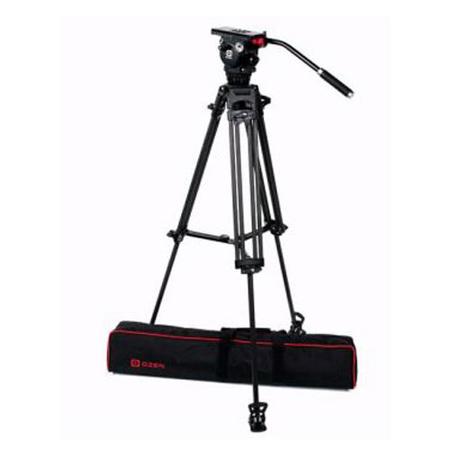 OZEN CF2S 3-Section CF Tripod with 75mm AGILE 5S Fluid Head & Mid-Level Spreader