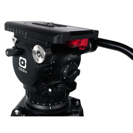 OZEN AGILE 12 Fluid Head with Full E-Z LOAD Mounting Plate, 4.4-30.8 lb Payload