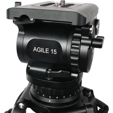 OZEN AGILE 15 Fluid Head with E-Z LOAD Camera Mounting Plate, 8.8-35.2 lb Payload