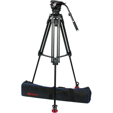 OZEN 12AL2S 3-Section Aluminum Tripod with AGILE 12S 100mm Fluid Head and S-Loc Plate