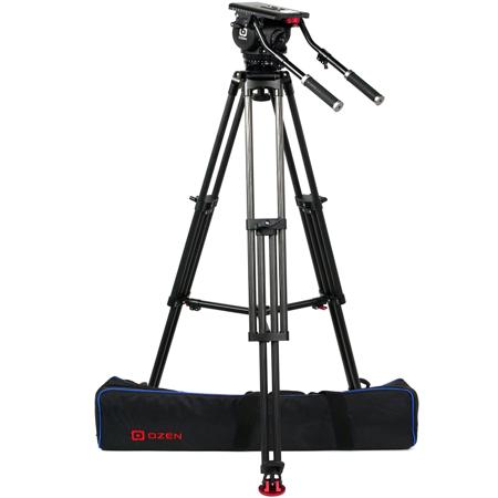 OZEN 18CF1HD 2-Section Heavy-Duty CF Tripod w/AGILE 18 100mm Fluid Head,E-Z Load