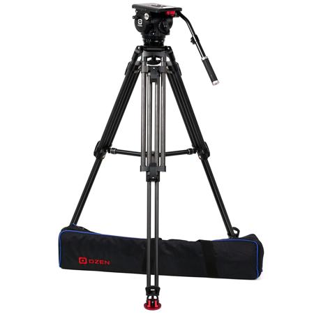 OZEN 18CF1HD 3-Section Heavy-Duty CF Tripod w/AGILE 18 100mm Fluid Head,E-Z Load