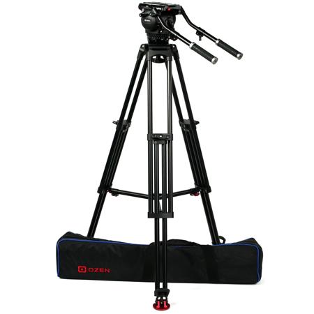 OZEN 20AL1HDS 2-Section Heavy-Duty Al Tripod w/AGILE 20S 100mm Fluid Head,S-Loc