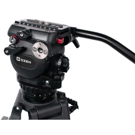 OZEN 6AL2S 3-Section Aluminum Tripod with AGILE 6S 75mm Fluid Head,Mini E-Z Load